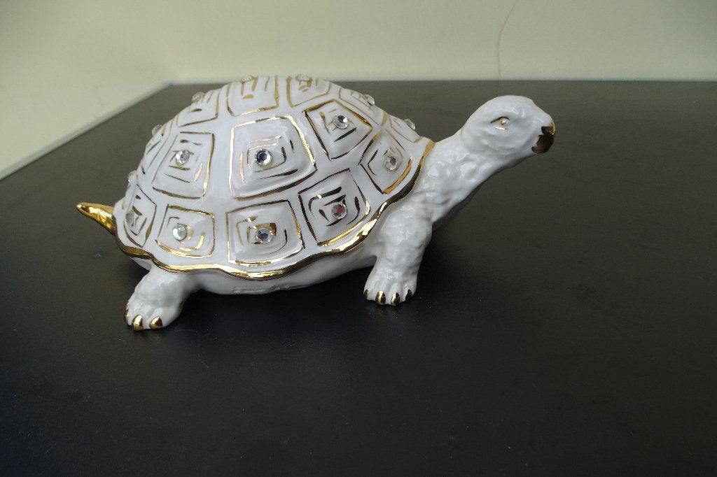 Schildpad met Swarovski stenen, Ophalen of Verzenden, Zo goed als nieuw, Figuurtje