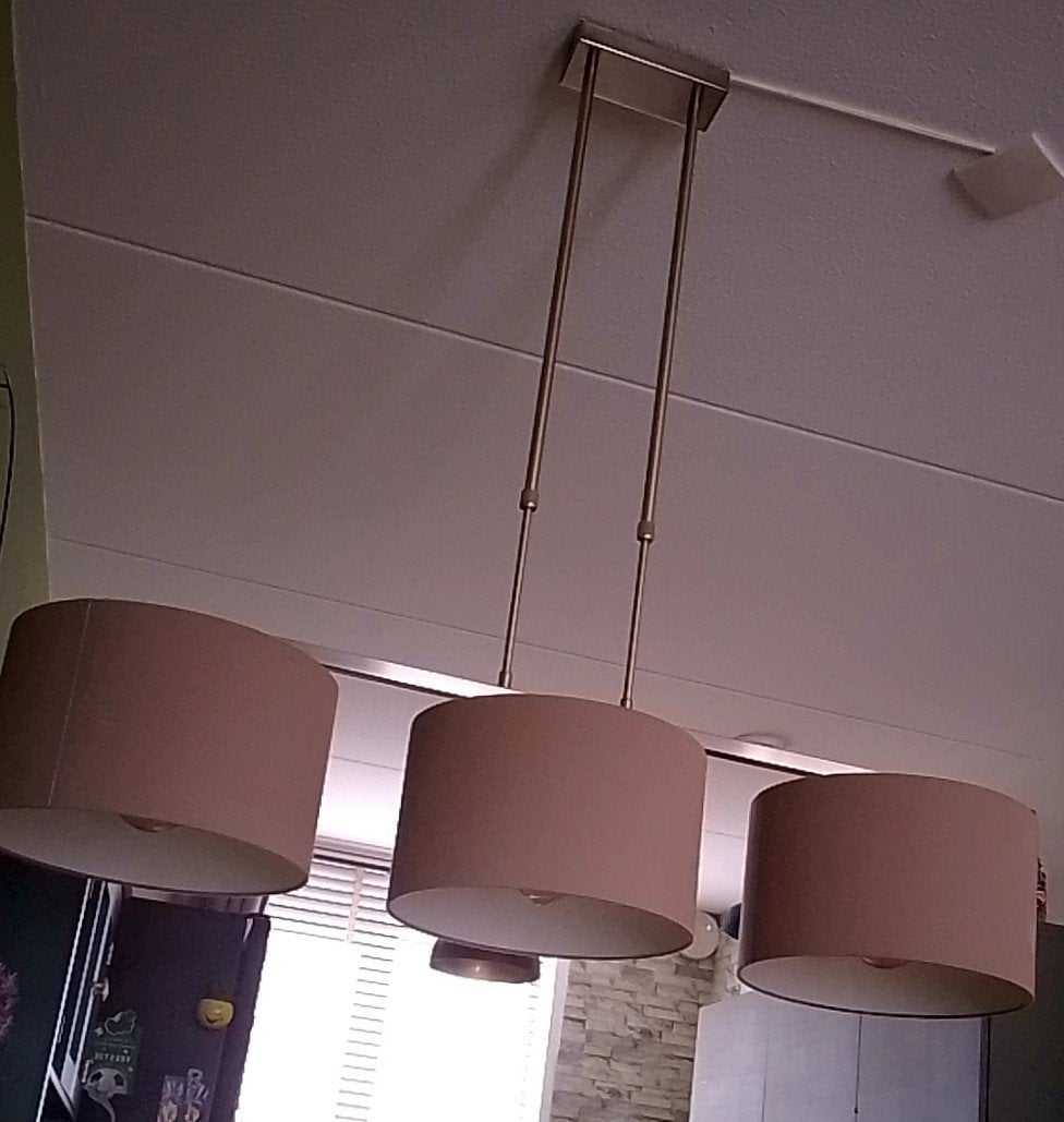 Moderne eetkamerlamp, Ophalen of Verzenden, Gebruikt, Metaal, Modern