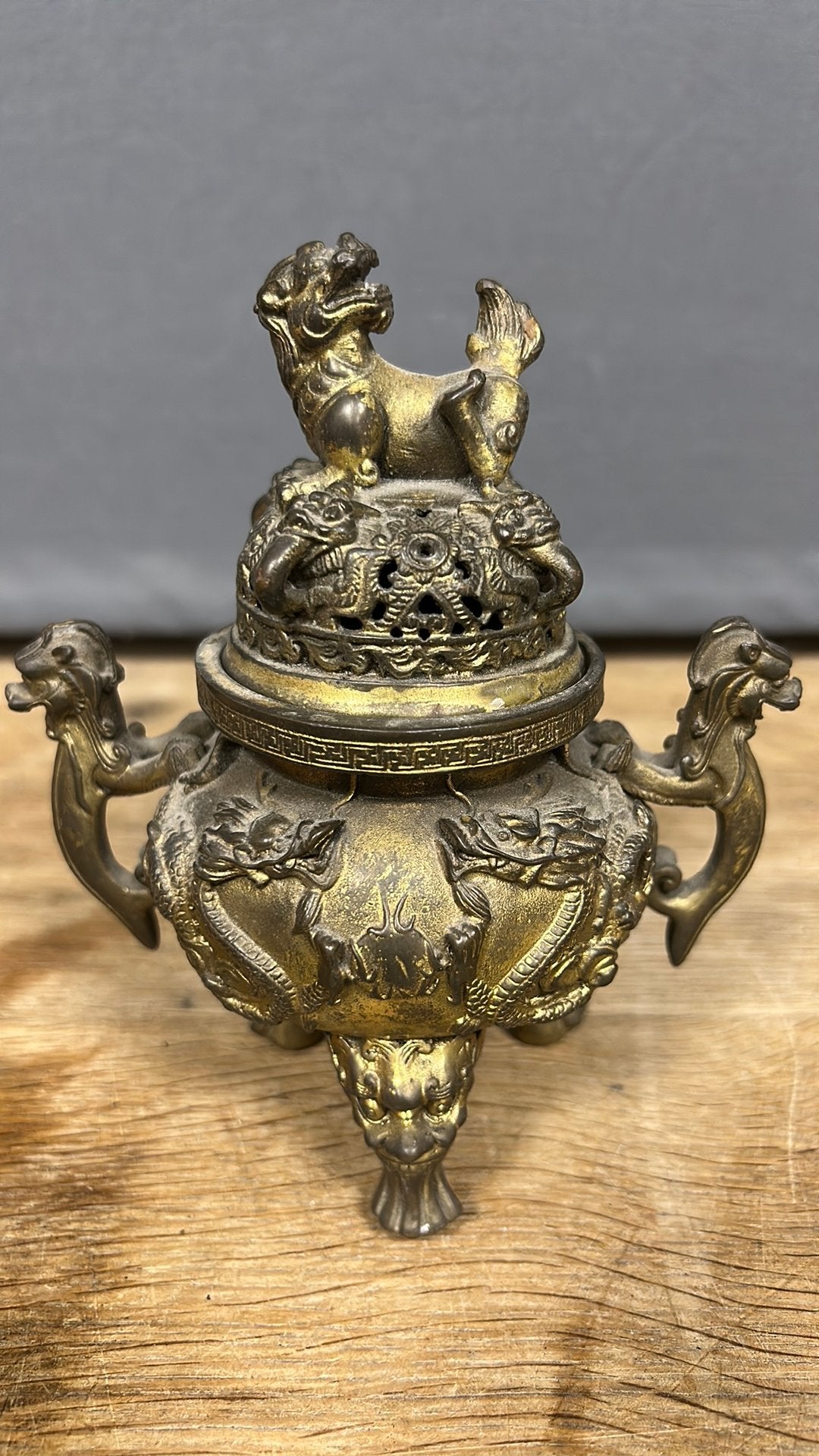 Chinese wierookbrander. Messing / brons., Ophalen of Verzenden, Brons