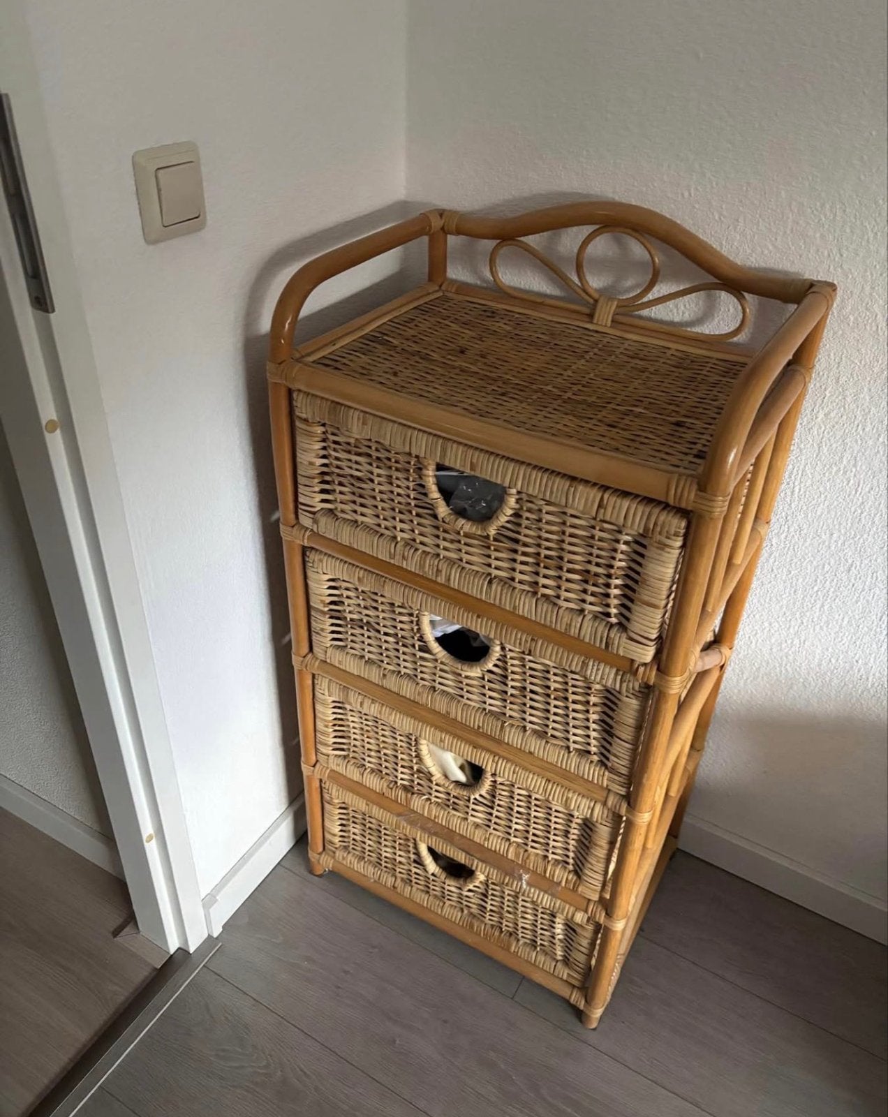 Rotan ladekastje met 4 laden, Ophalen, Overige materialen, Minder dan 50 cm, Gebruikt