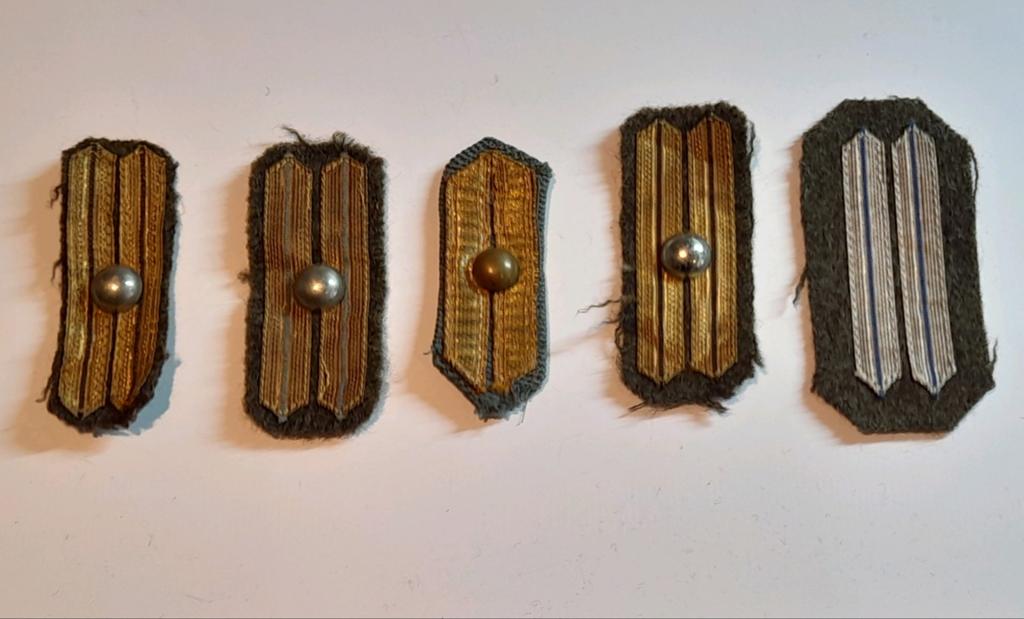 5 kraagemblemen voor een adjudant van voor 1940, Ophalen of Verzenden, Landmacht, Nederland, Embleem of Badge