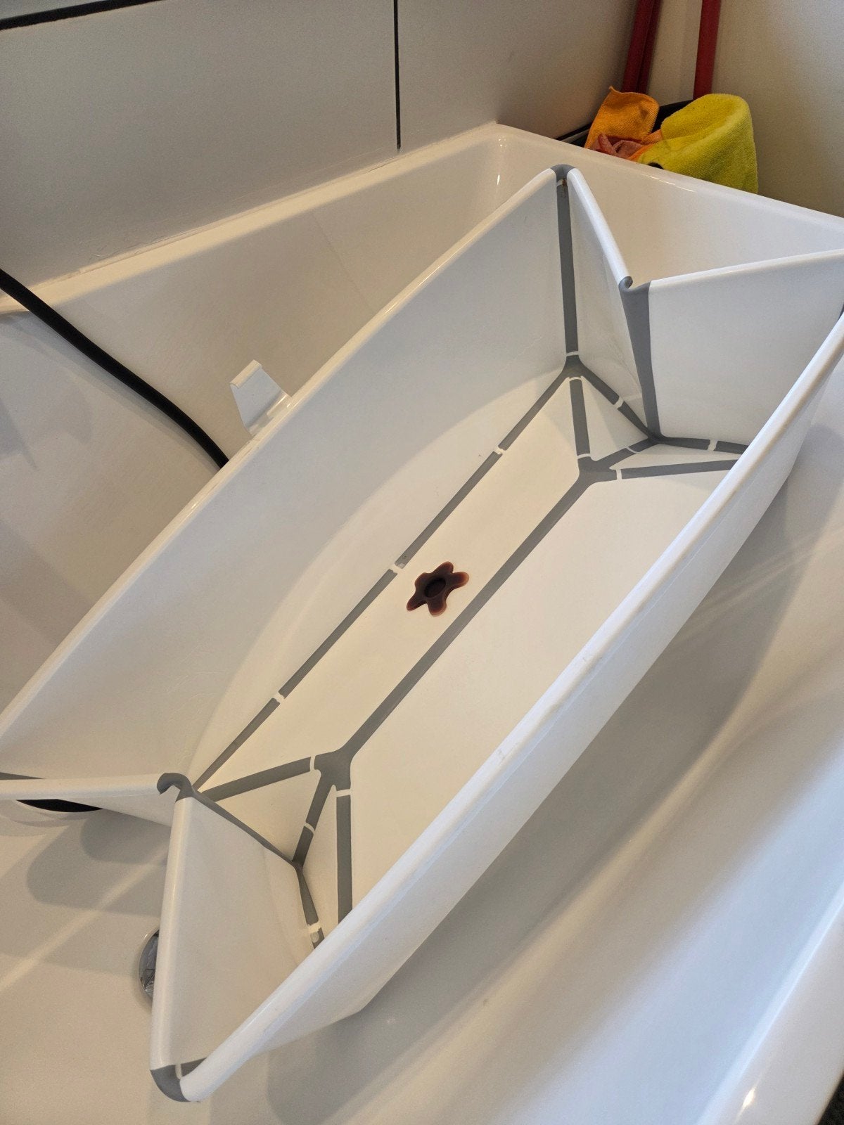 Complete Stokke Flexi Bath Set: XL + Mickey + Stand, Gebruikt, Badje, Standaard, Ophalen