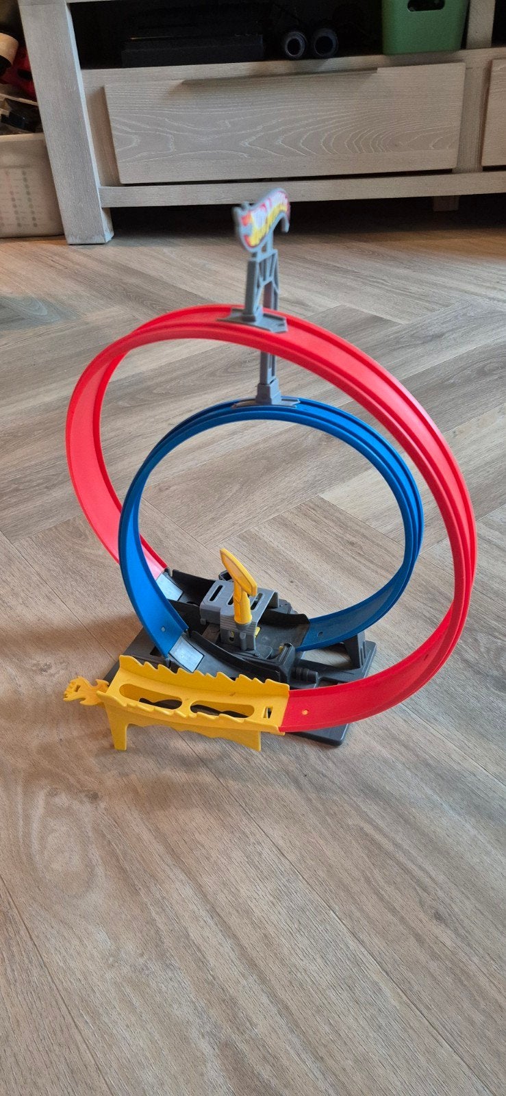 Hot Wheels Racebaan met Dubbele Looping, Ophalen of Verzenden