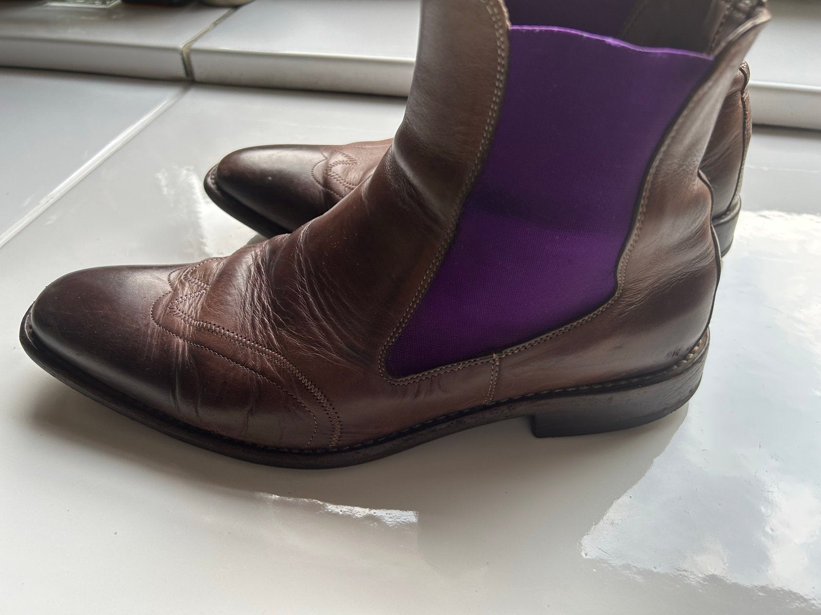 Floris van Bommel Chelsea boots - Maat 7, Kleding | Heren, Schoenen, Ophalen of Verzenden, Gedragen, Bruin, Boots