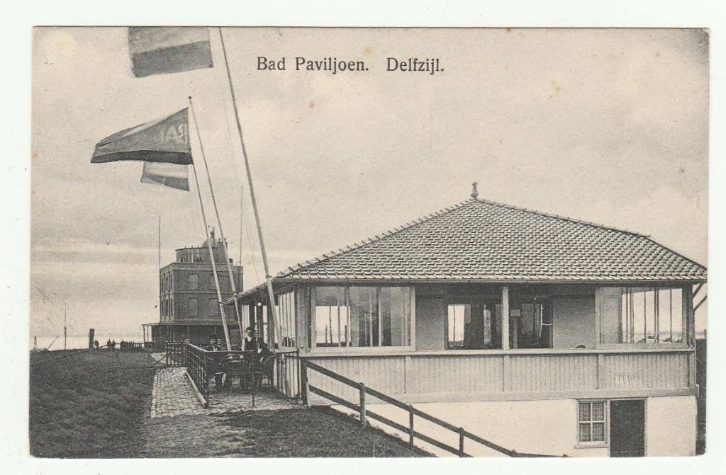 Delfzijl - Bad Paviljoen, Verzenden, 1920 tot 1940, Ongelopen, Groningen