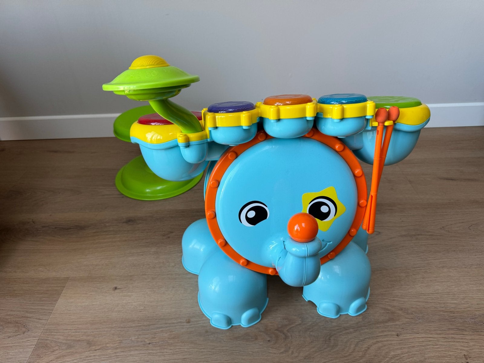 VTech Zoef Zoef Dieren Olifant Drumstel met Krukje, Ophalen of Verzenden, Gebruikt, Jongen of Meisje