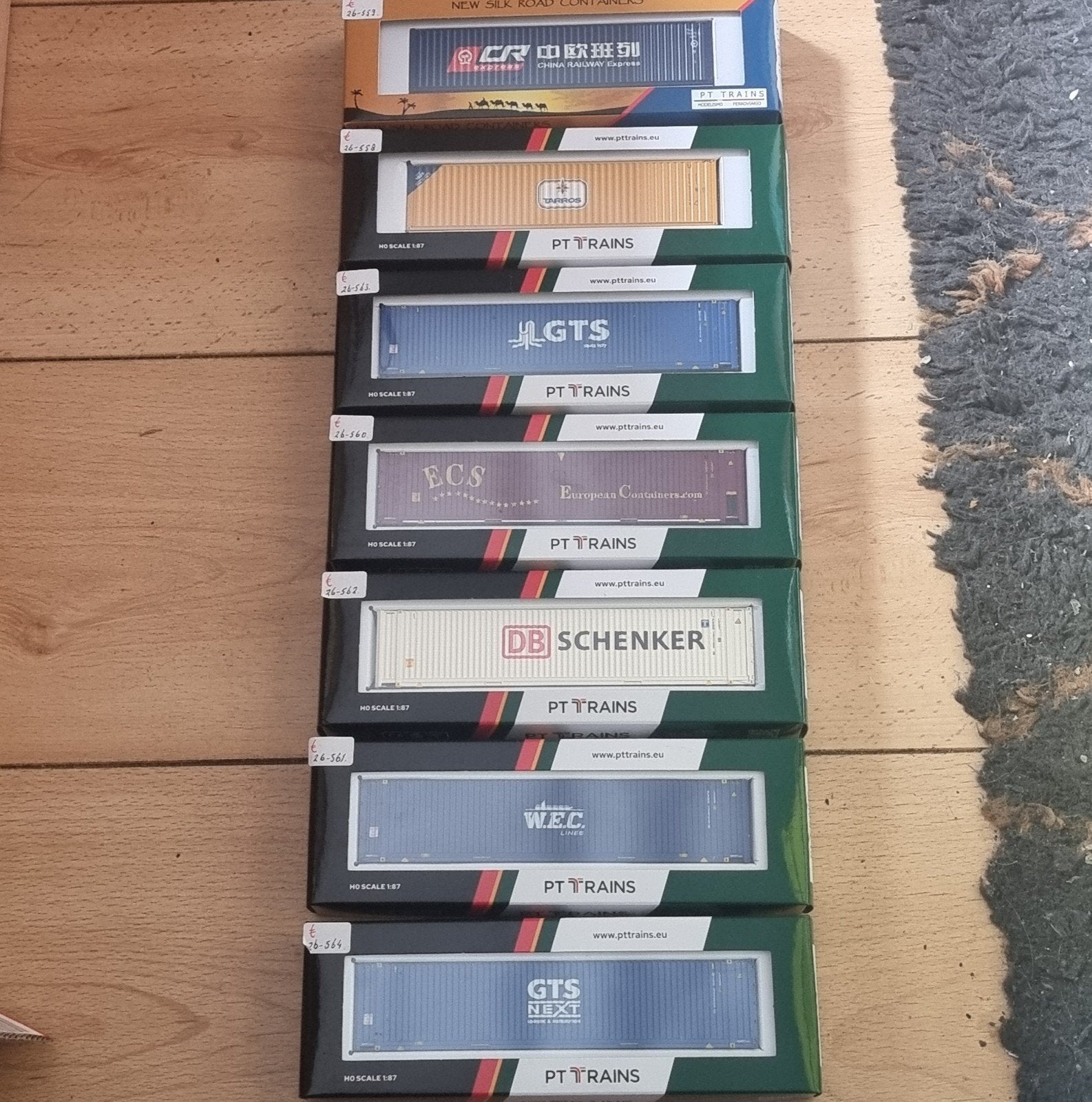 PT-TRAINS CONTAINERS 1:87-H0, Ophalen of Verzenden, Zo goed als nieuw, Bus of Vrachtwagen, Overige merken