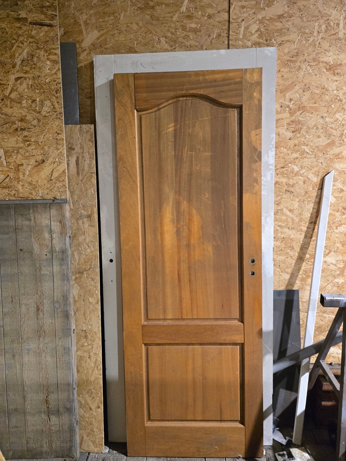 Stompe houten binnendeur 202x73 cm, Ophalen, Gebruikt, Minder dan 80 cm, Binnendeur