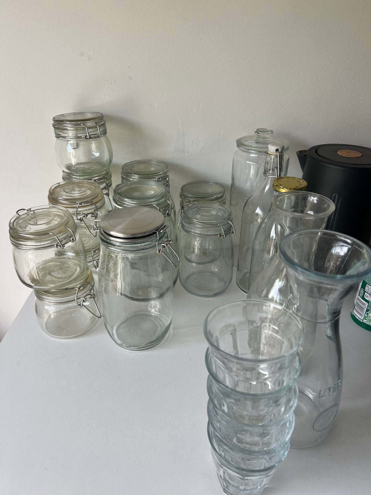 Potten voorraad pot karaf flessen glazen ikea, Huis en Inrichting, Ophalen, Zo goed als nieuw, Glas, Pot, Bus of Blik