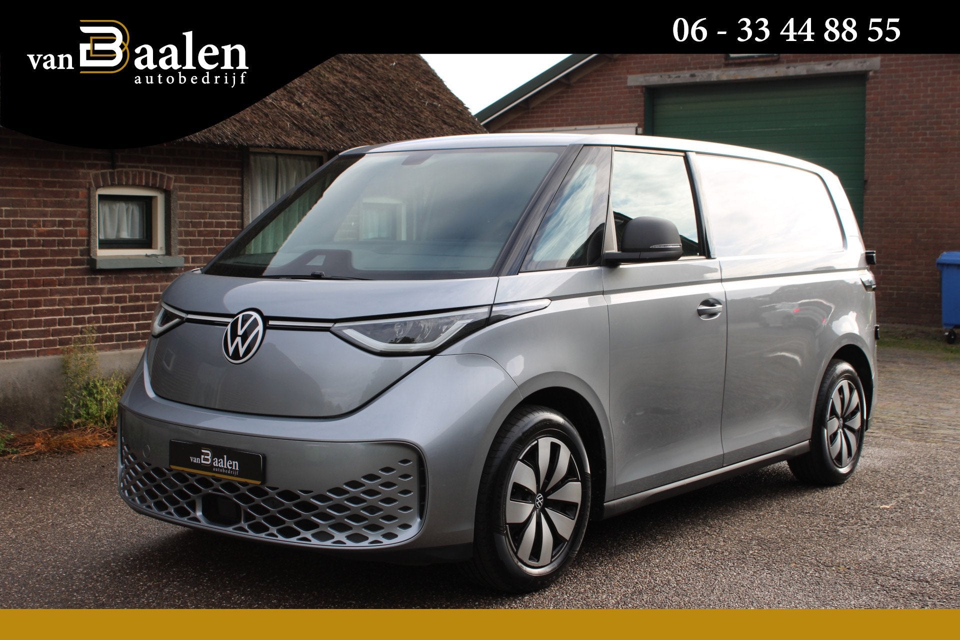 Volkswagen ID. Buzz Cargo 77 kWh LED 150Kw SOh 95% ACHTERDEU, Auto's, Automaat, Dealer onderhouden, Gebruikt, Zwart
