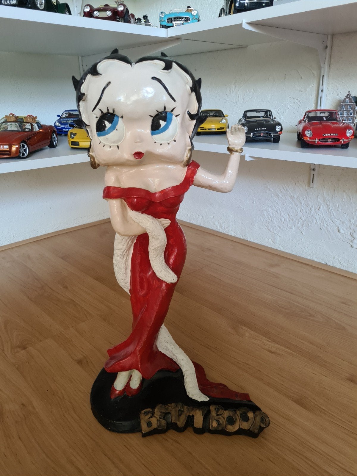 Groot Vintage Betty Boop Beeld in Rode Avondjurk, Ophalen, Gebruikt, Mens