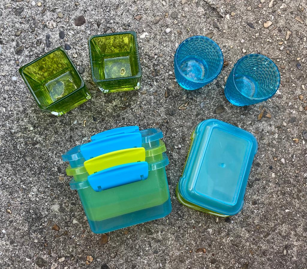 Decoratie, Ophalen of Verzenden, Zo goed als nieuw, Blauw, Glas