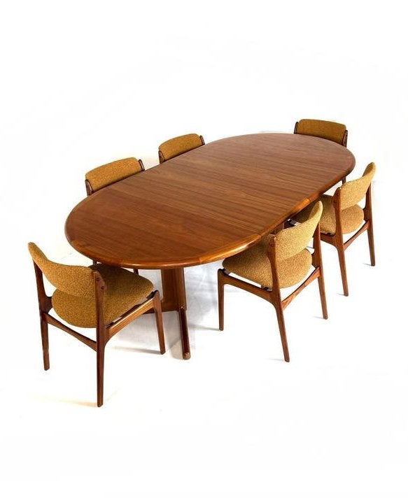 Vintage XL verlengbare Deens eeetafel, Korup Stølefabrik ‘60
