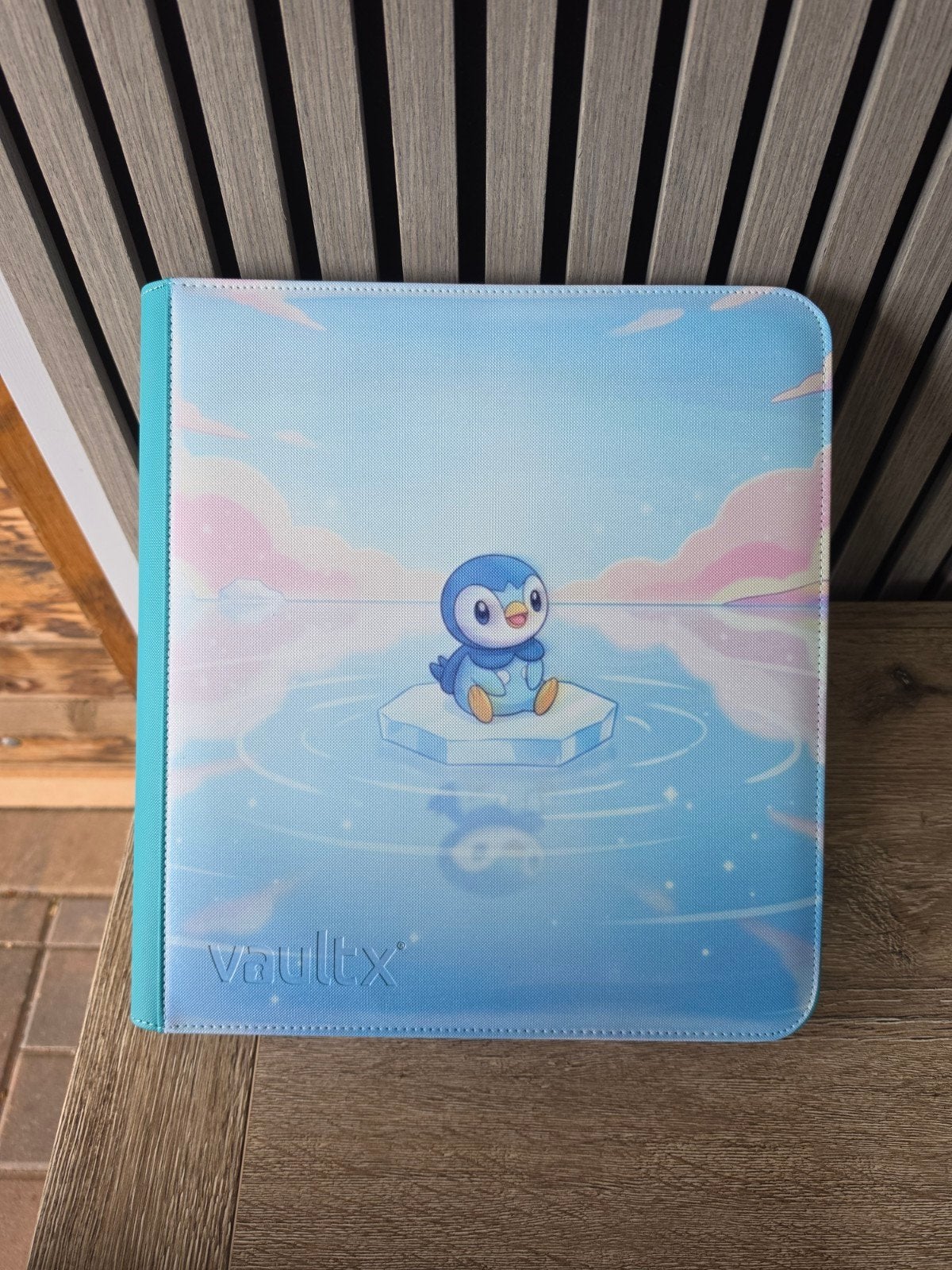 VaultX 12 Pocket XL Turquoise Pokémon Binder Custom Piplup, Ophalen of Verzenden, Nieuw, Boek of Catalogus, Foil