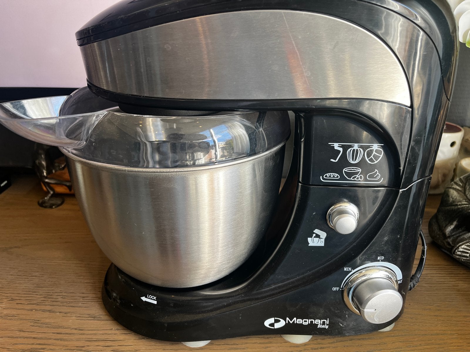 Magnani Italy Keukenmachine - Zwart/RVS met accessoires, Witgoed en Apparatuur, 3 tot 4 liter, Ophalen of Verzenden, Gebruikt