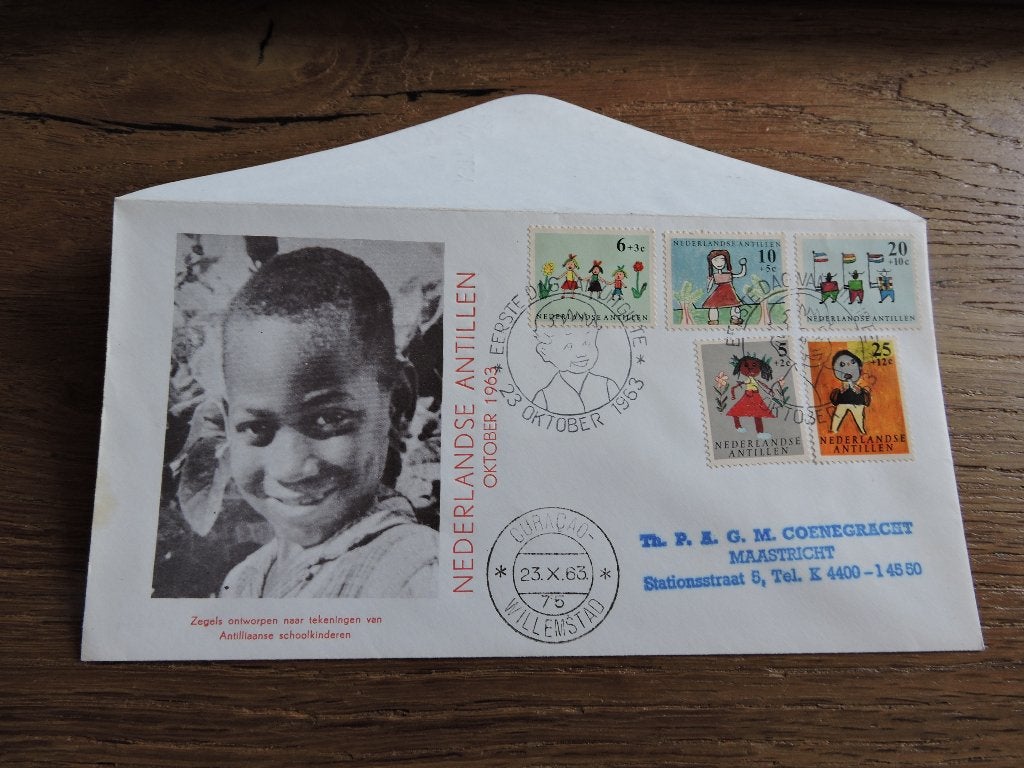 fdc nederlandse antillen E  27.4, Ophalen of Verzenden, Gestempeld