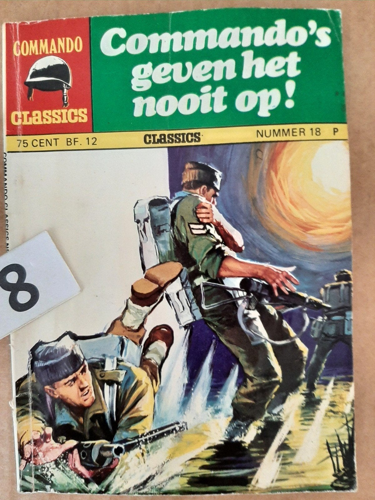nostalgische strip Commando's geven nooit op!!, Ophalen of Verzenden, Landmacht, Overige gebieden, Boek of Tijdschrift