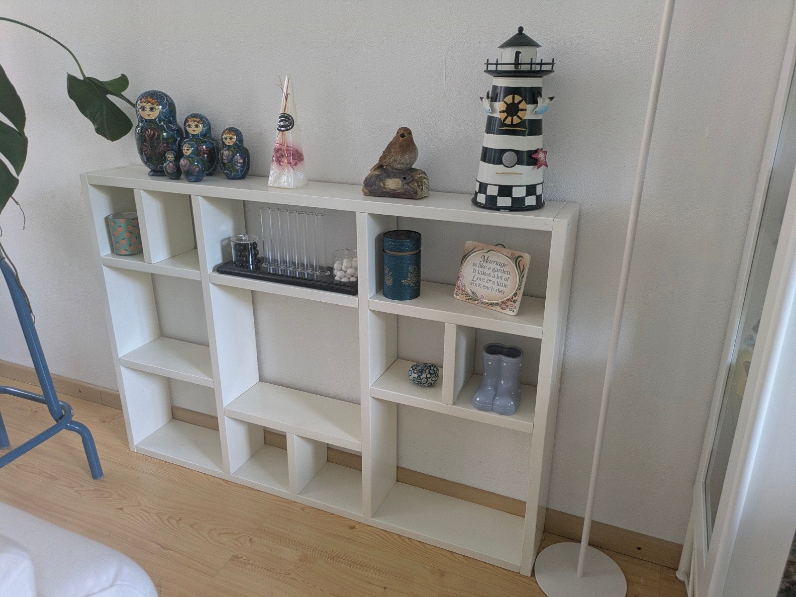 Zware houten vakkenkast., Huis en Inrichting, Ophalen, Gebruikt, 25 tot 50 cm, 100 tot 150 cm