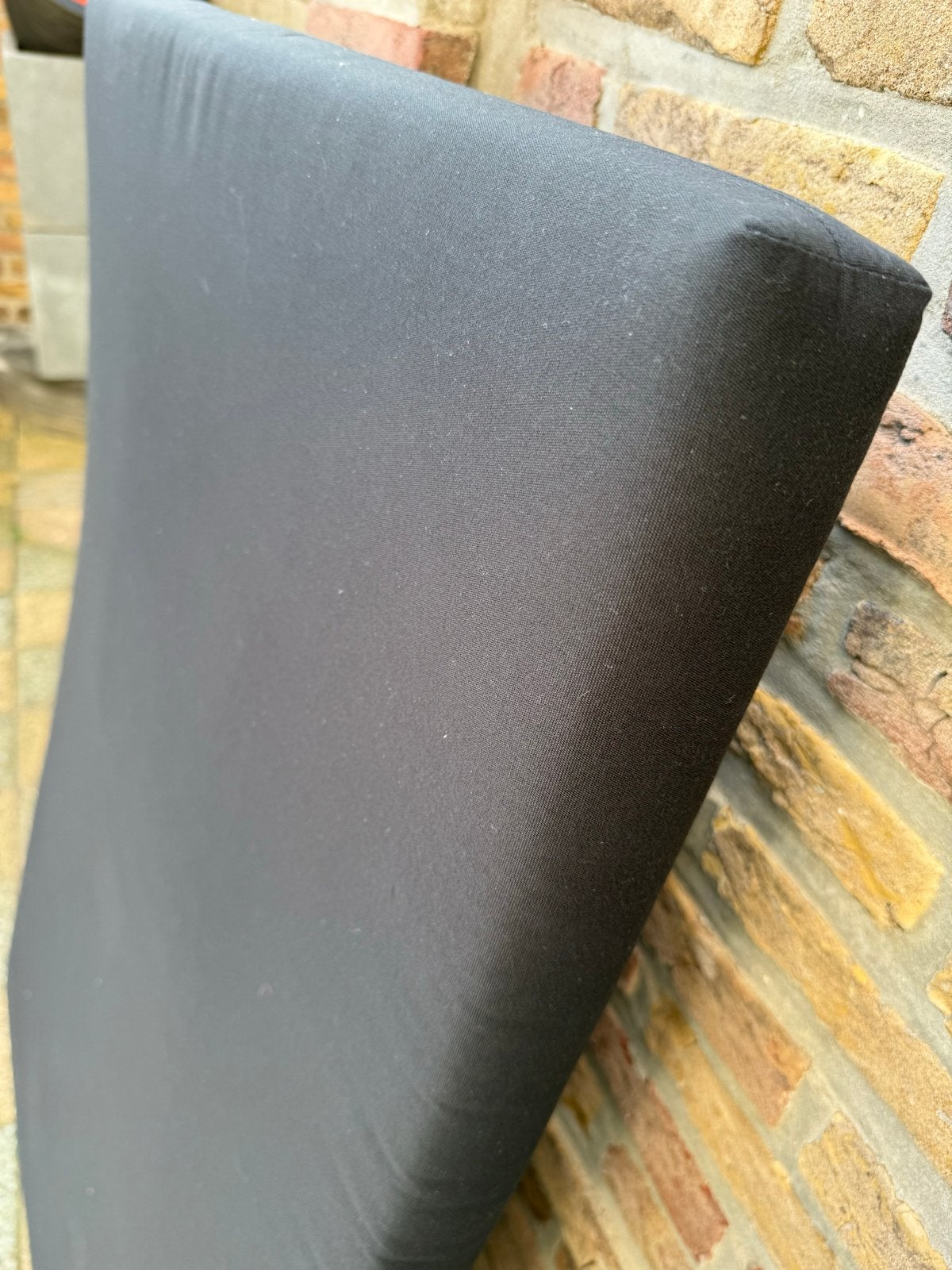 Zwart Palletkussen 120x80 cm, 8 cm dik zo goed als nieuw, Overige merken, Palletkussen, Zwart, Afneembare hoes