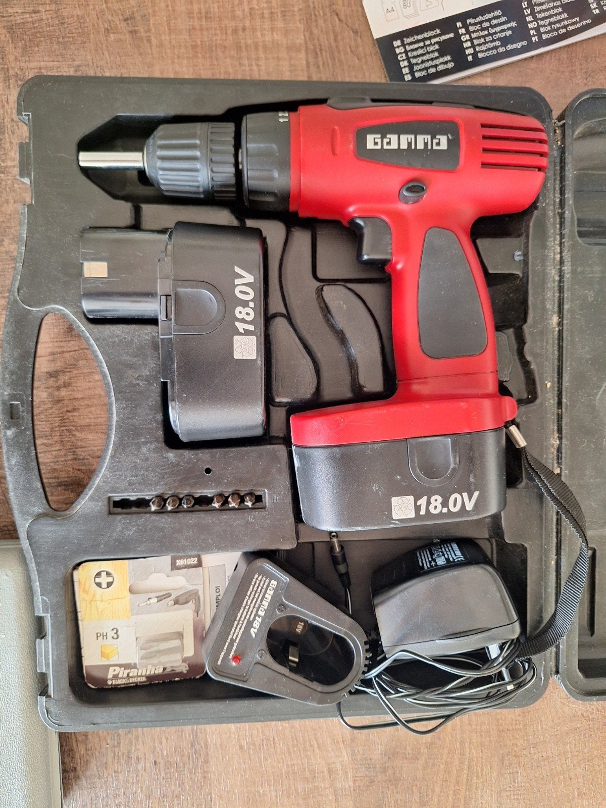 Accuboormachine Gamma 18V met extra bitjes