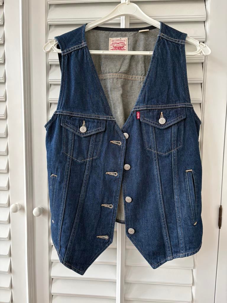 Levi’s Gilet / vest mt S, Ophalen of Verzenden, Zo goed als nieuw, Blauw