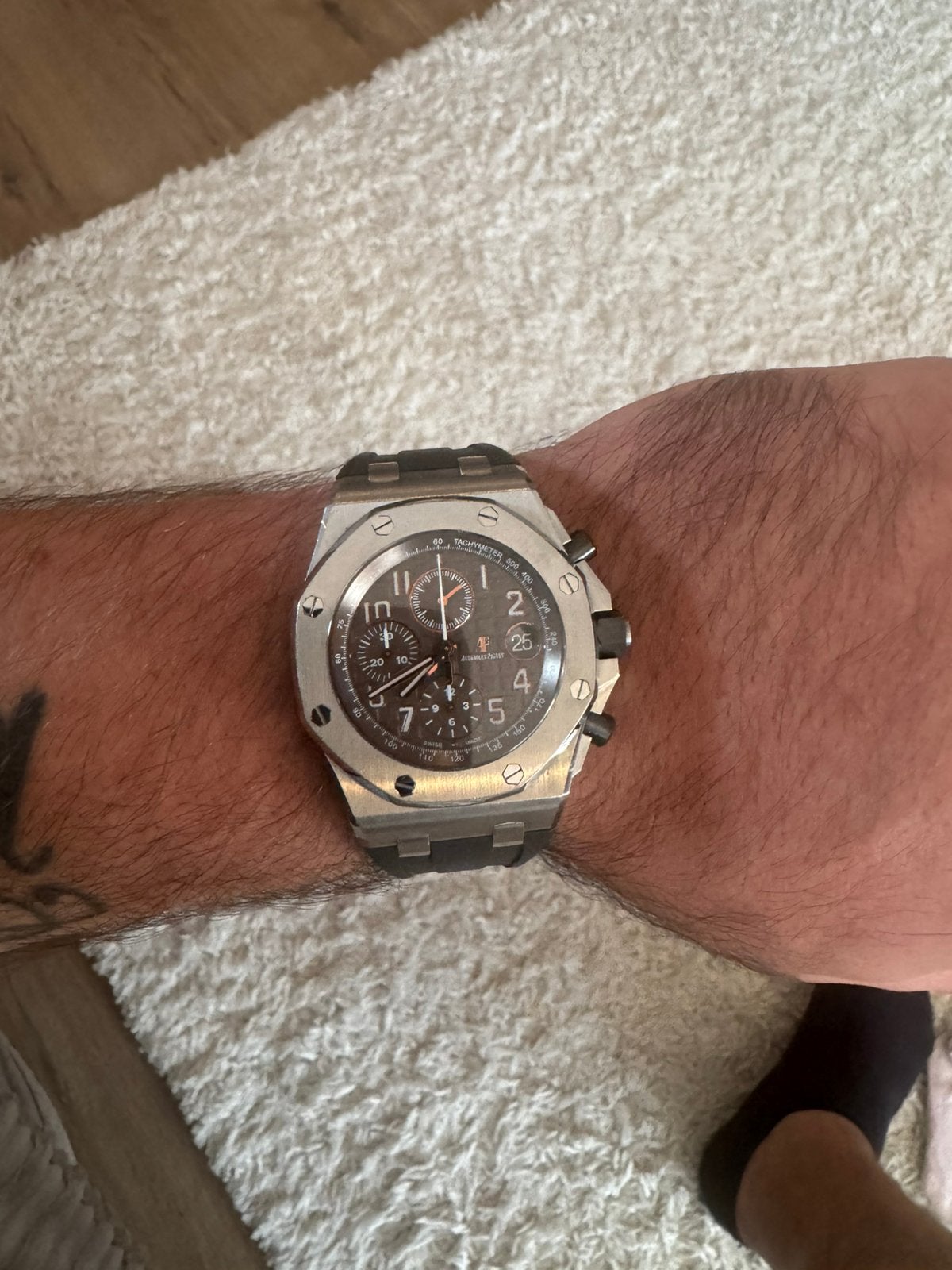 Ap royal oak offshore chrono havana, Sieraden, Tassen en Uiterlijk, Overige merken, Staal, Polshorloge, Overige materialen