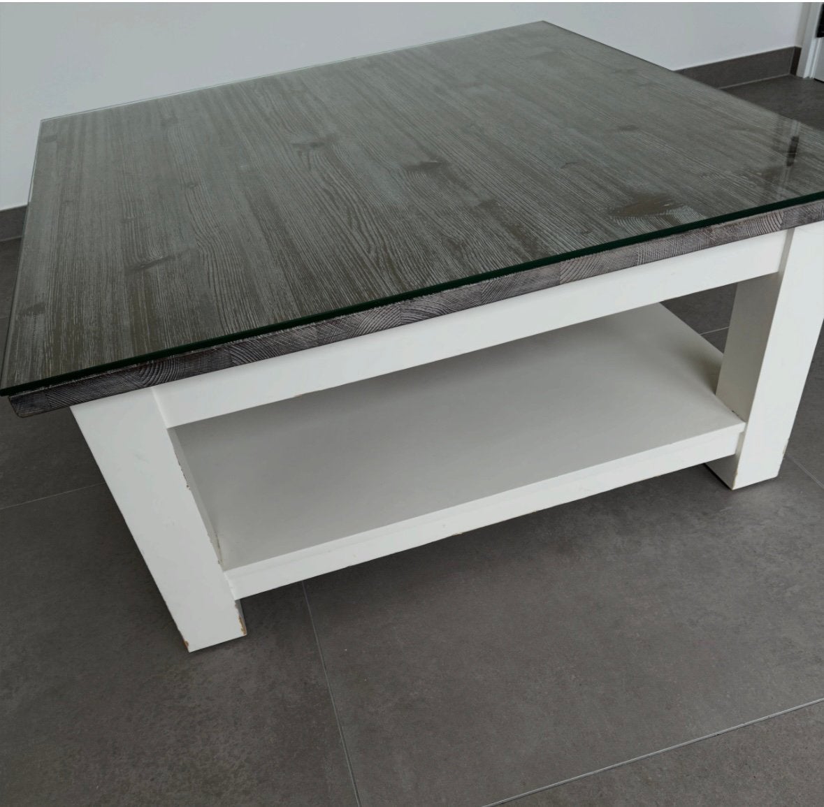 Riviera Maison Salontafel met Glasplaat - Zo goed als nieuw, 100 tot 150 cm, 50 tot 75 cm, Zo goed als nieuw, Rechthoekig