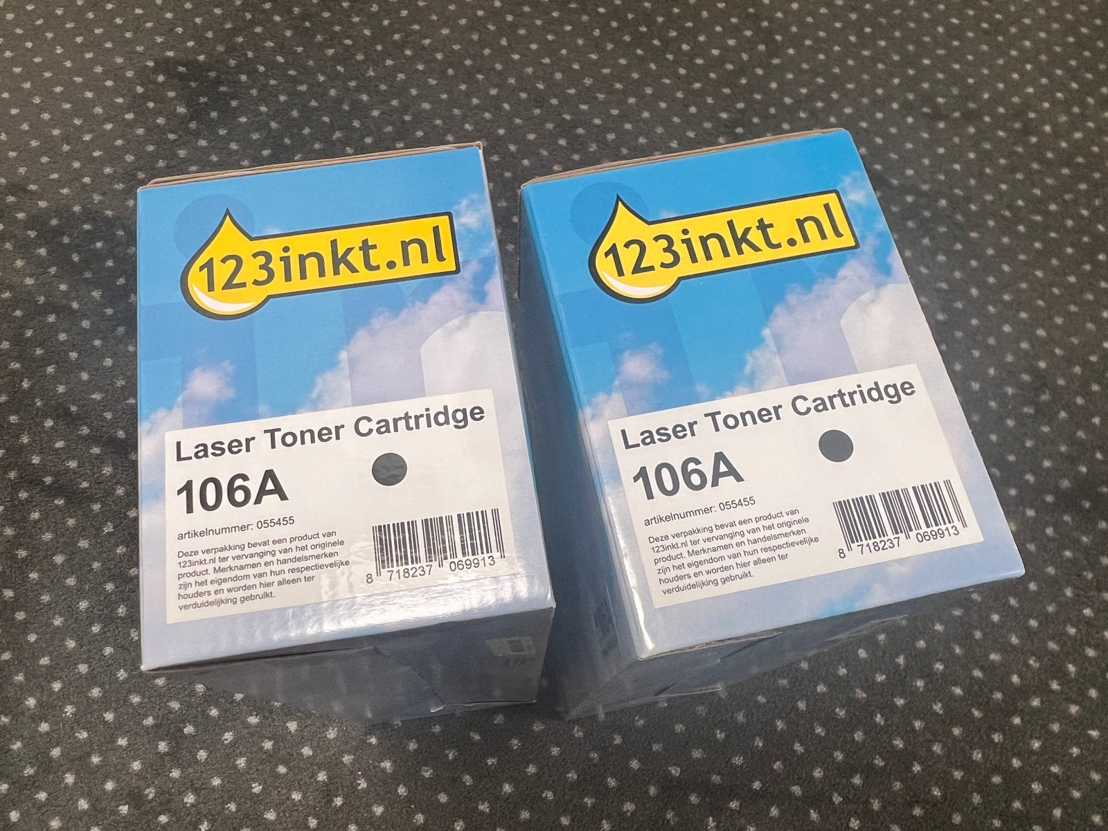 2x Toner 106A (W1106A) Zwart voor laserprinter HP, Zwart-en-wit printen, Printer, Nieuw, Ophalen of Verzenden