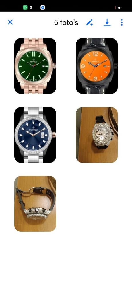 Vijf horloges te koop, Verzenden, Staal, Overige merken