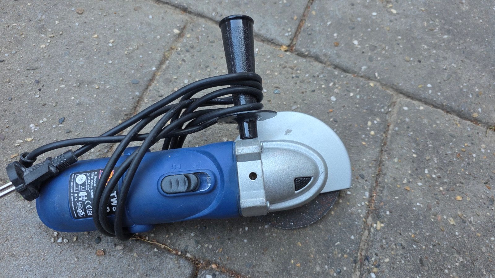 Top Craft TWS 880 Haakse Slijper - 880W, Ophalen of Verzenden, Gebruikt, 700 tot 1000 watt, Haakse handslijpmachine