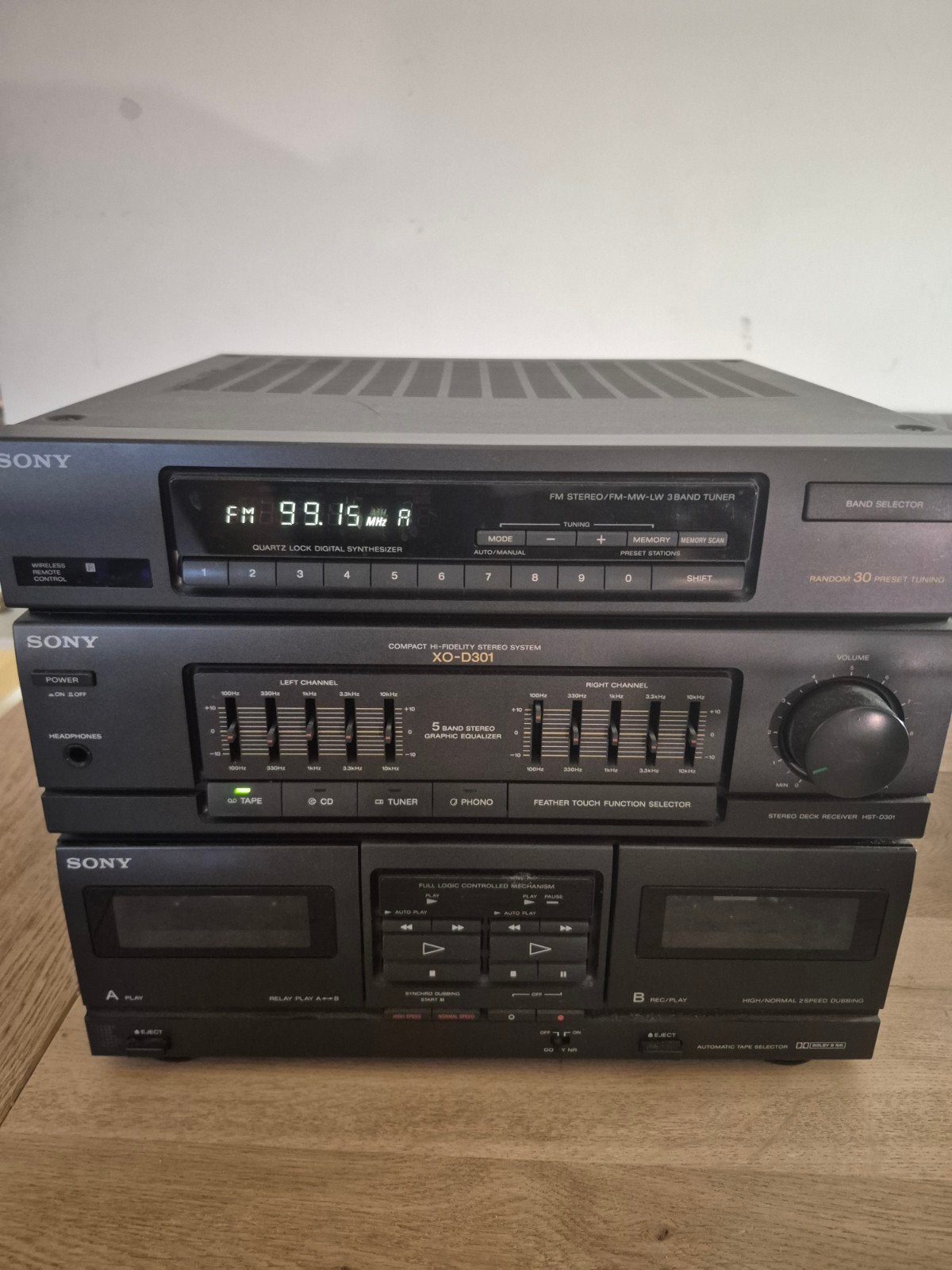 Sony HST-D301 Stereo Deck Receiver uit de jaren '90, Gebruikt, Cassettedeck, Sony, Losse componenten