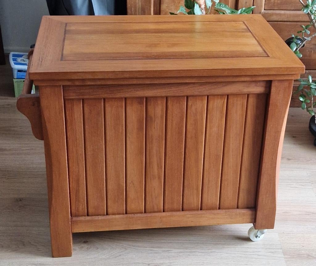 Teakhouten barmeubel Plantation Teak op wielen, Ophalen, Gebruikt
