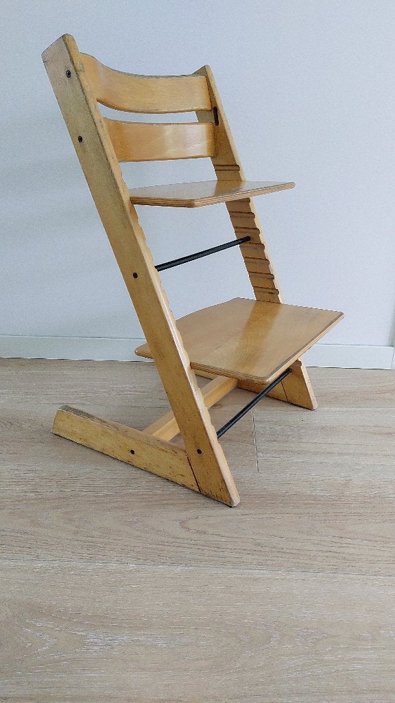 Stokke Tripp Trapp stoel met beugel voor kleine kinderen, Kinderen en Baby's, Kinderstoelen, Ophalen, Gebruikt, Meegroeistoel