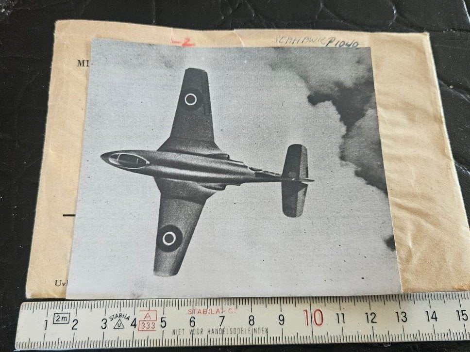 Vintage foto Hawker Sea Hawk straaljager (P.1040), Ophalen of Verzenden, Gebruikt
