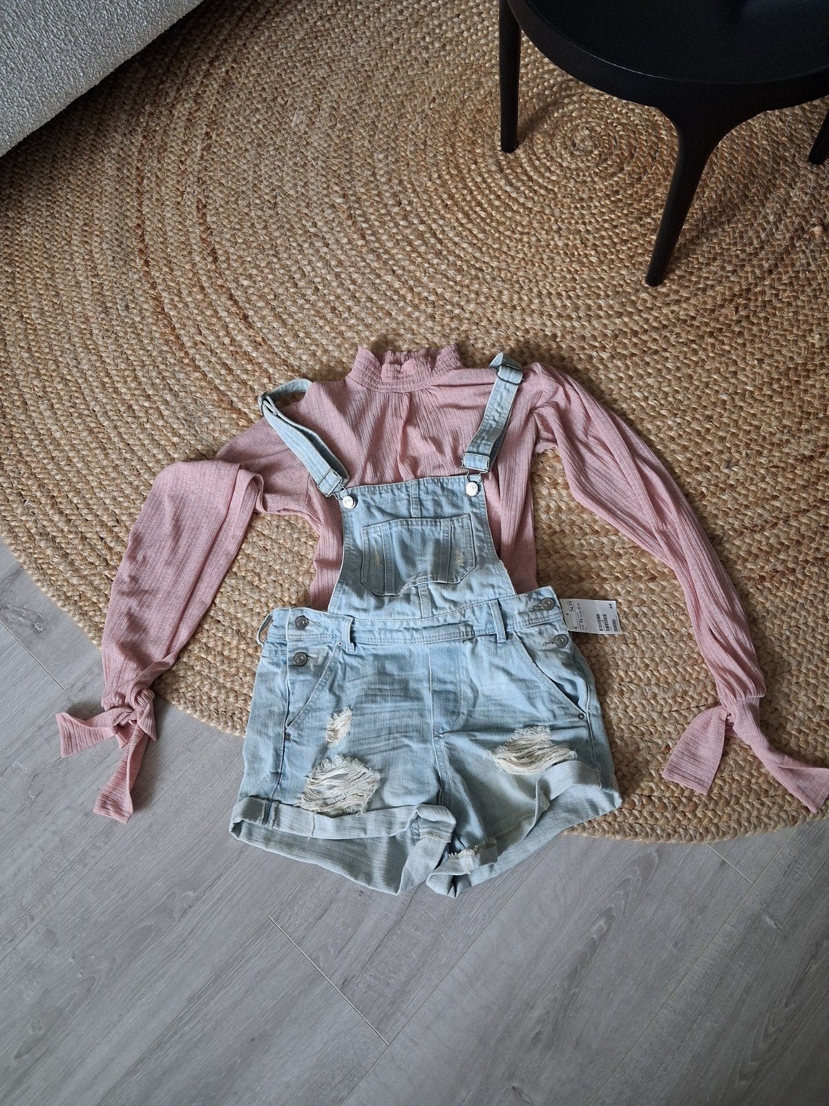 Korte jeans tuinbroek/ broek NIEUW,  incl shirtje, XS, Kleding | Dames, Ophalen of Verzenden, Nieuw, Maat 34 (XS) of kleiner, Blauw