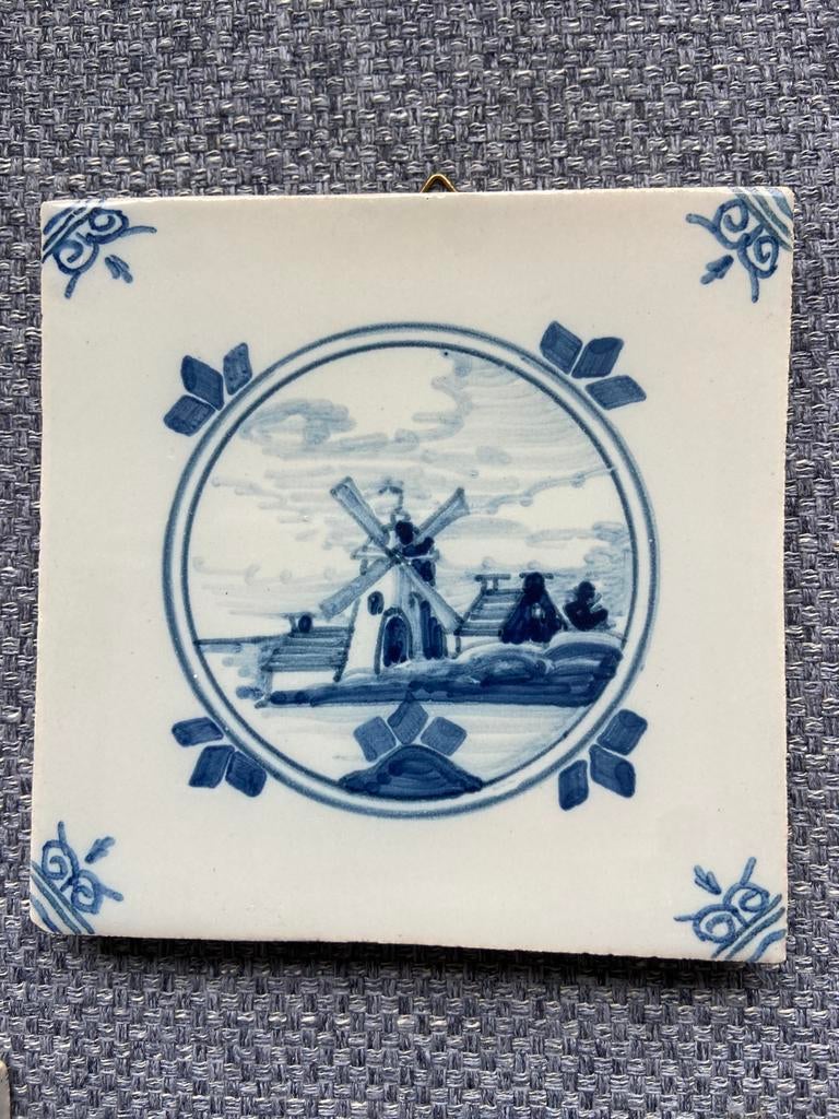 Tegel Tichelaar Makkum Delfts blauw, Ophalen of Verzenden