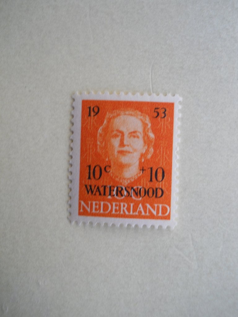 Nederland 1953 Watersnood opdruk in zwart Nvph601 ongebruikt, Postzegels en Munten, Ophalen of Verzenden, Na 1940, Postfris