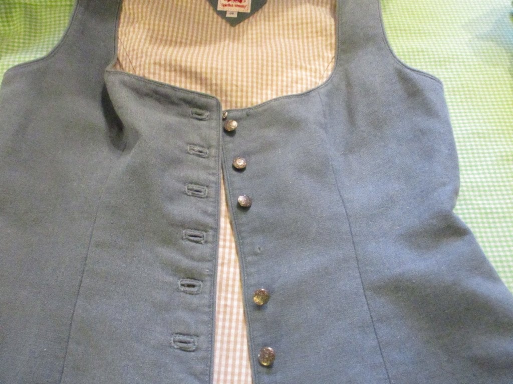Jeugdig Spieth en Wensky trachten gilet, lichtblauw/ grijs, Kleding | Dames, Ophalen of Verzenden, Maat 34 (XS) of kleiner, Overige thema's