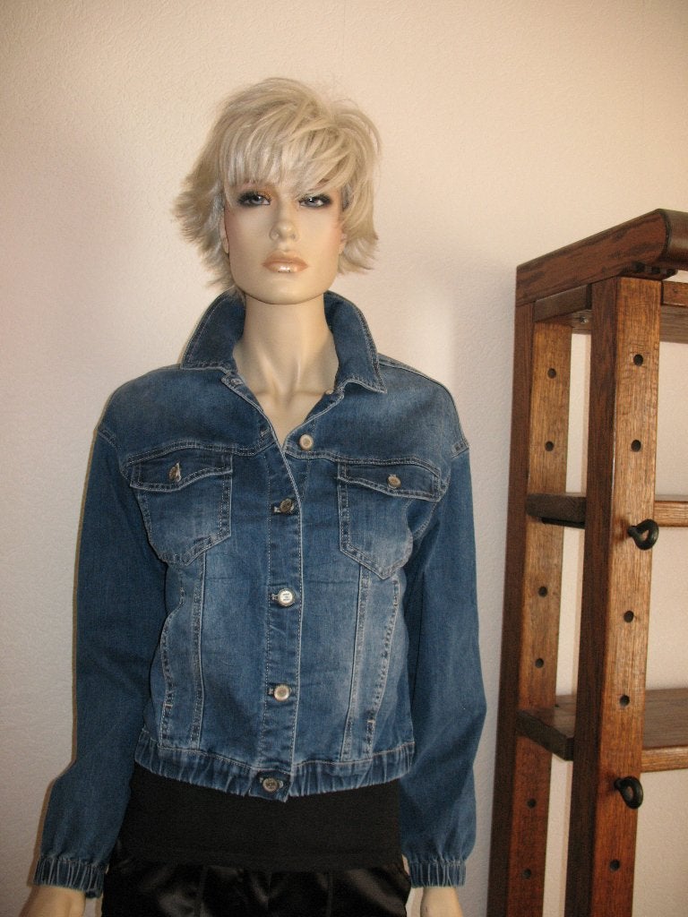 Geisha Stretch Spijkerjasje Blauw maat S *Nieuw met Kaartje, Geisha, Blauw, Nieuw, Ophalen of Verzenden