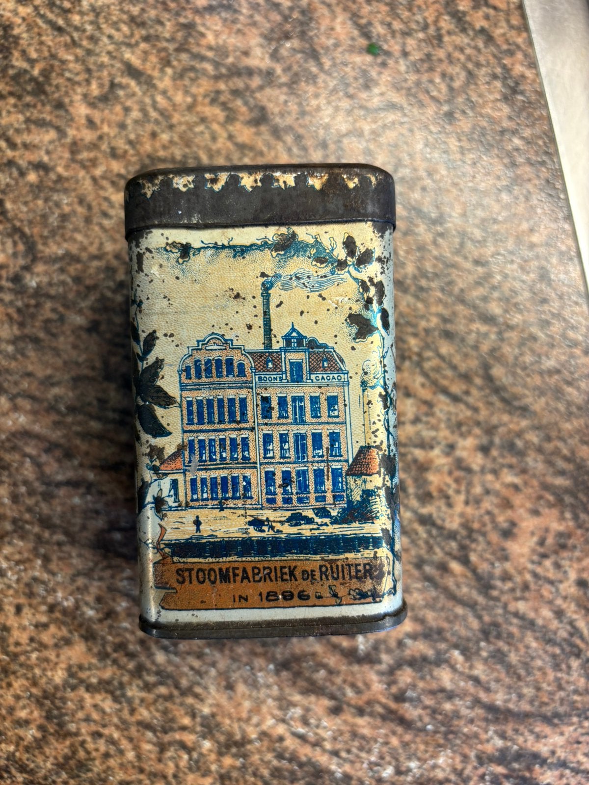 Oud cacao blikje W.J boon Wormerveer, Ophalen of Verzenden, Gebruikt, Overige