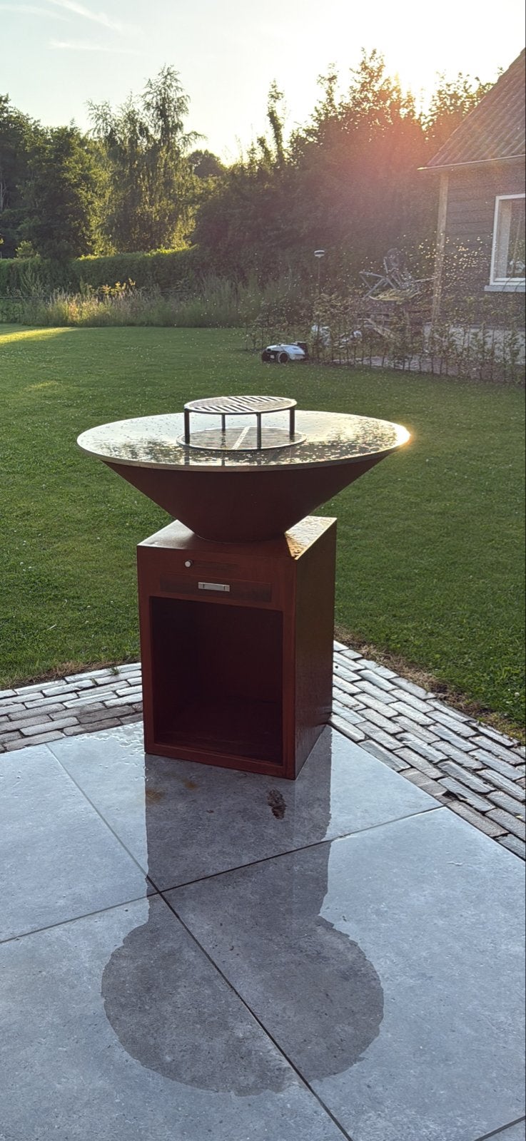 BBQ Grillring Cortenstaal, Ophalen, Zo goed als nieuw