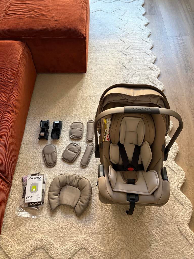 Nuna Pipa Icon autostoeltje 0-4 jaar (complete set), Overige merken, 0 t/m 18 kg, Gebruikt, Autogordel