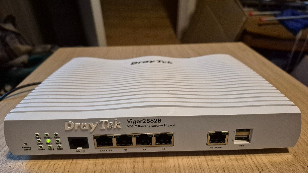 Draytek Vigor 2862B - VDSL2 Router/Modem met Firewall, Ophalen of Verzenden, Gebruikt, Router met modem, DrayTek Vigor