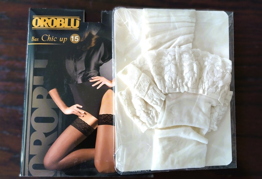 Sexy Stay-Up Kousen van Oroblu, 15 denier, White, XL, Stay-up kousen, Wit, Nieuw, Overige maten