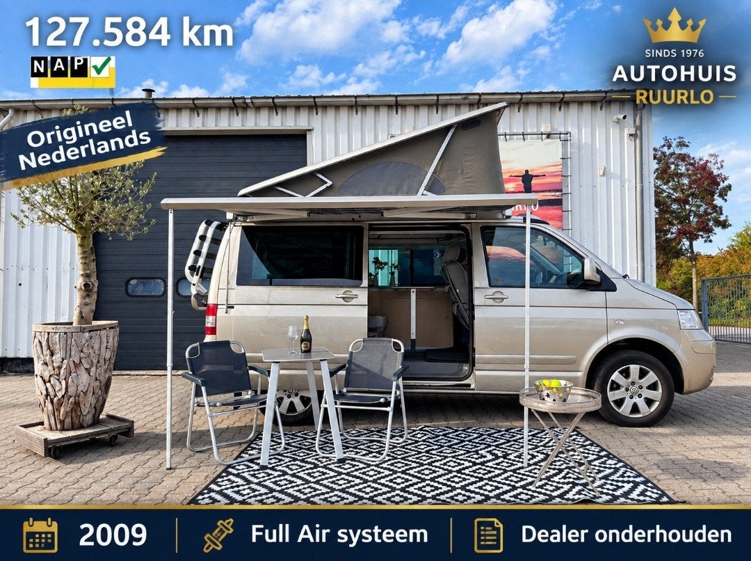 Volkswagen California 2.5 TDI 5-CIL | 125DKM | FULL AIR | ZE, Ringverwarming, Bedrijf, Elektrische ramen, 4 tot 5 meter