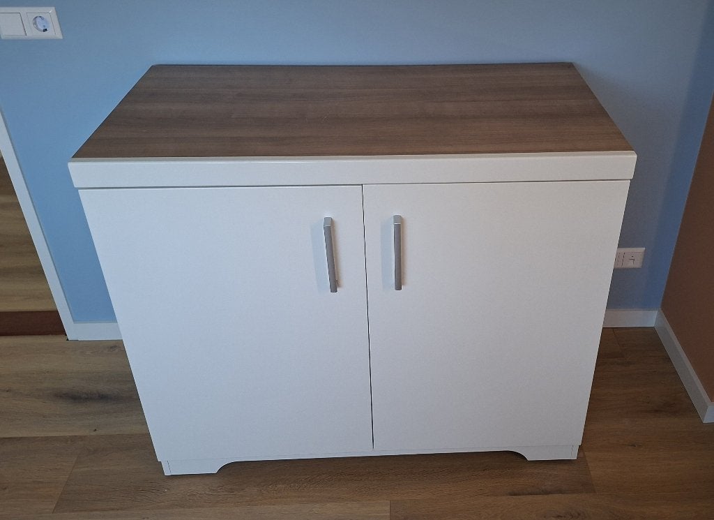 Babykamer: ledikant, commode en kledingkast, Ophalen, Gebruikt, 50 tot 70 cm, 100 cm of meer