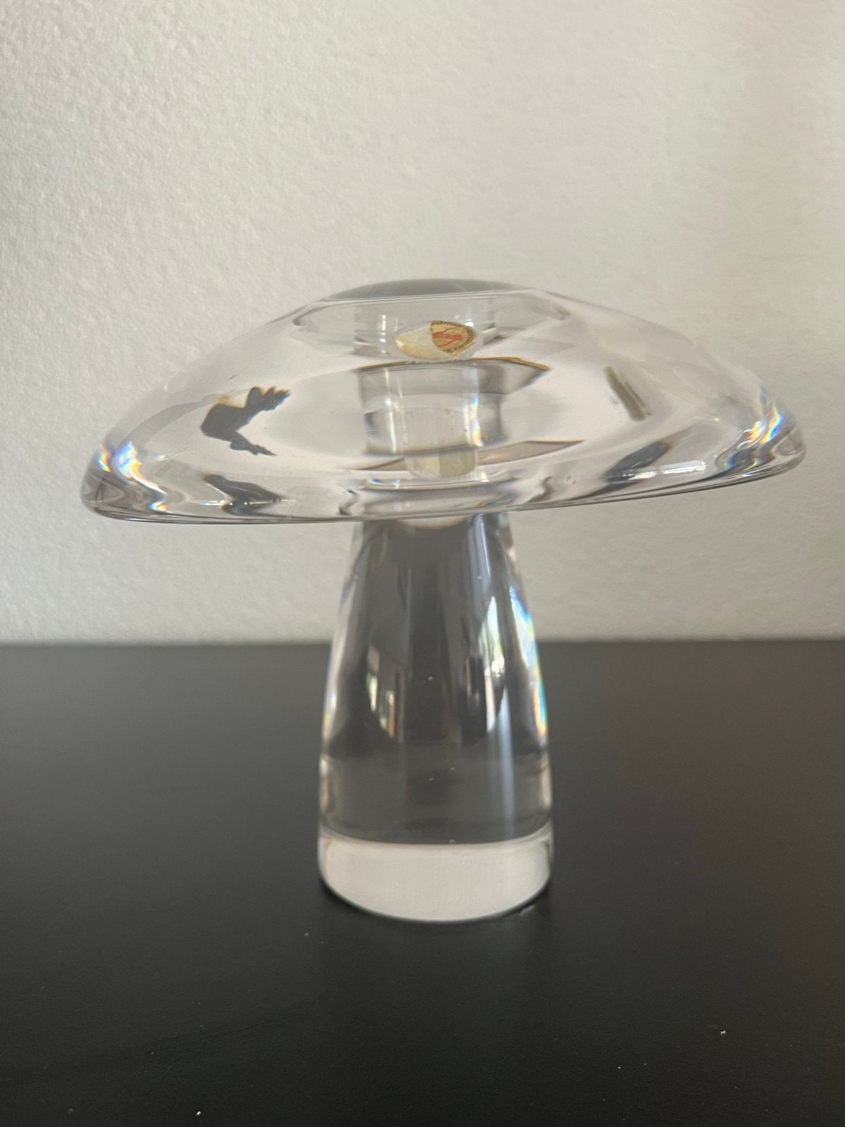 Glazen paddenstoel van Royal Leerdam, h 15 cm, br 18 cm, Antiek en Kunst, Ophalen of Verzenden