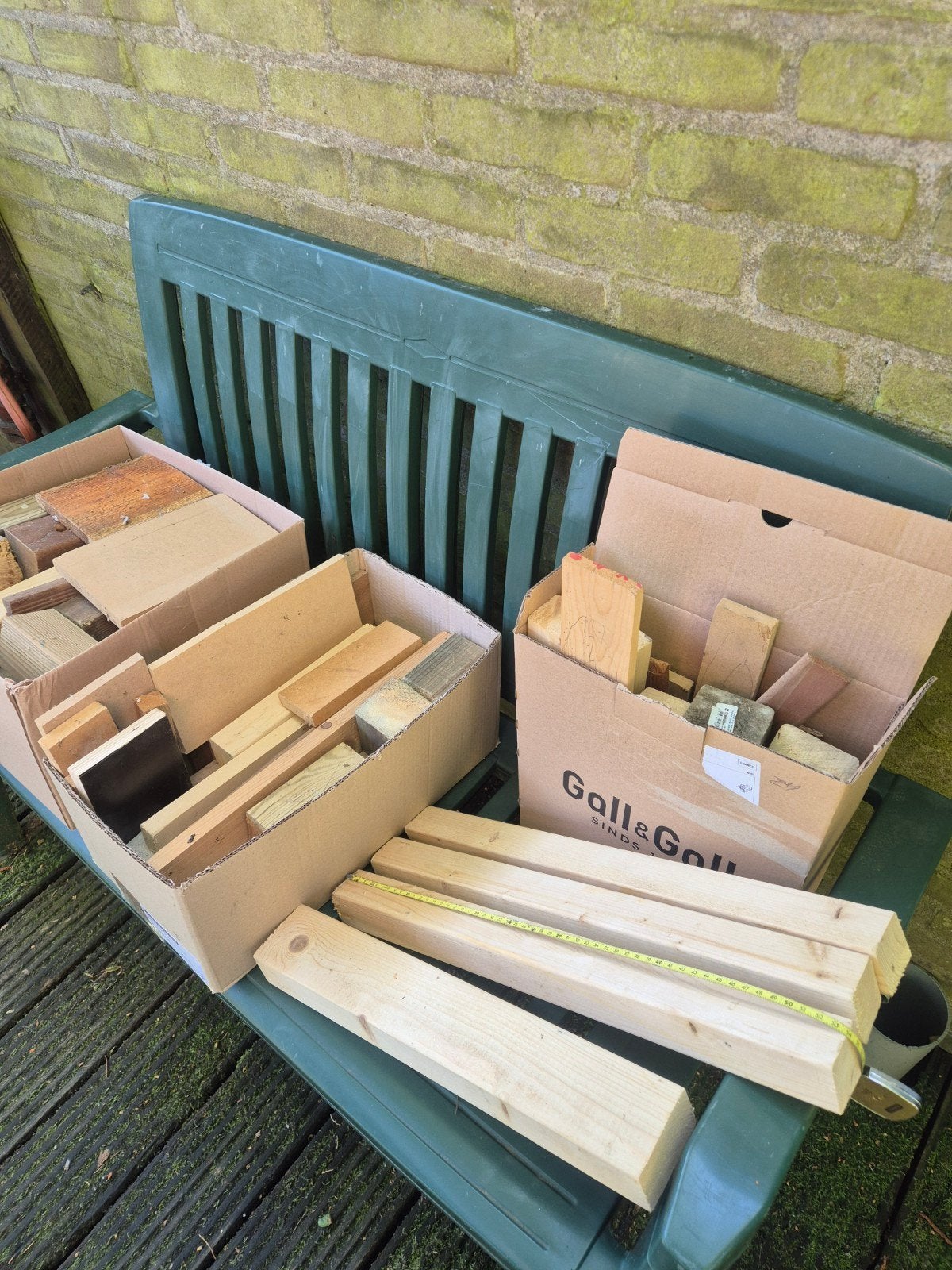 Partij hout: balkjes, plankjes en resthout , SAMEN, Doe-het-zelf en Verbouw, Hout en Planken, Ophalen, Gebruikt, Overige typen