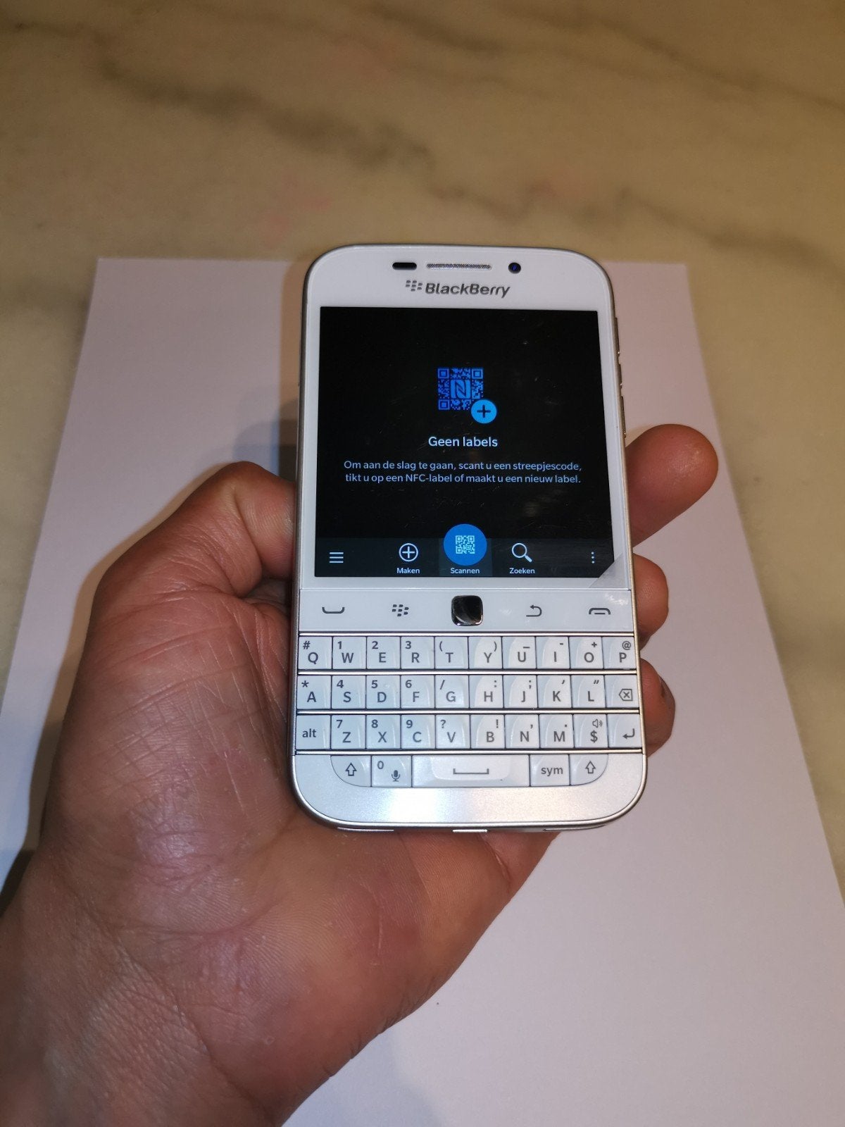 Als nieuw werkend blackberry classic Q20 whit edition

 toe, Ophalen of Verzenden, Zo goed als nieuw