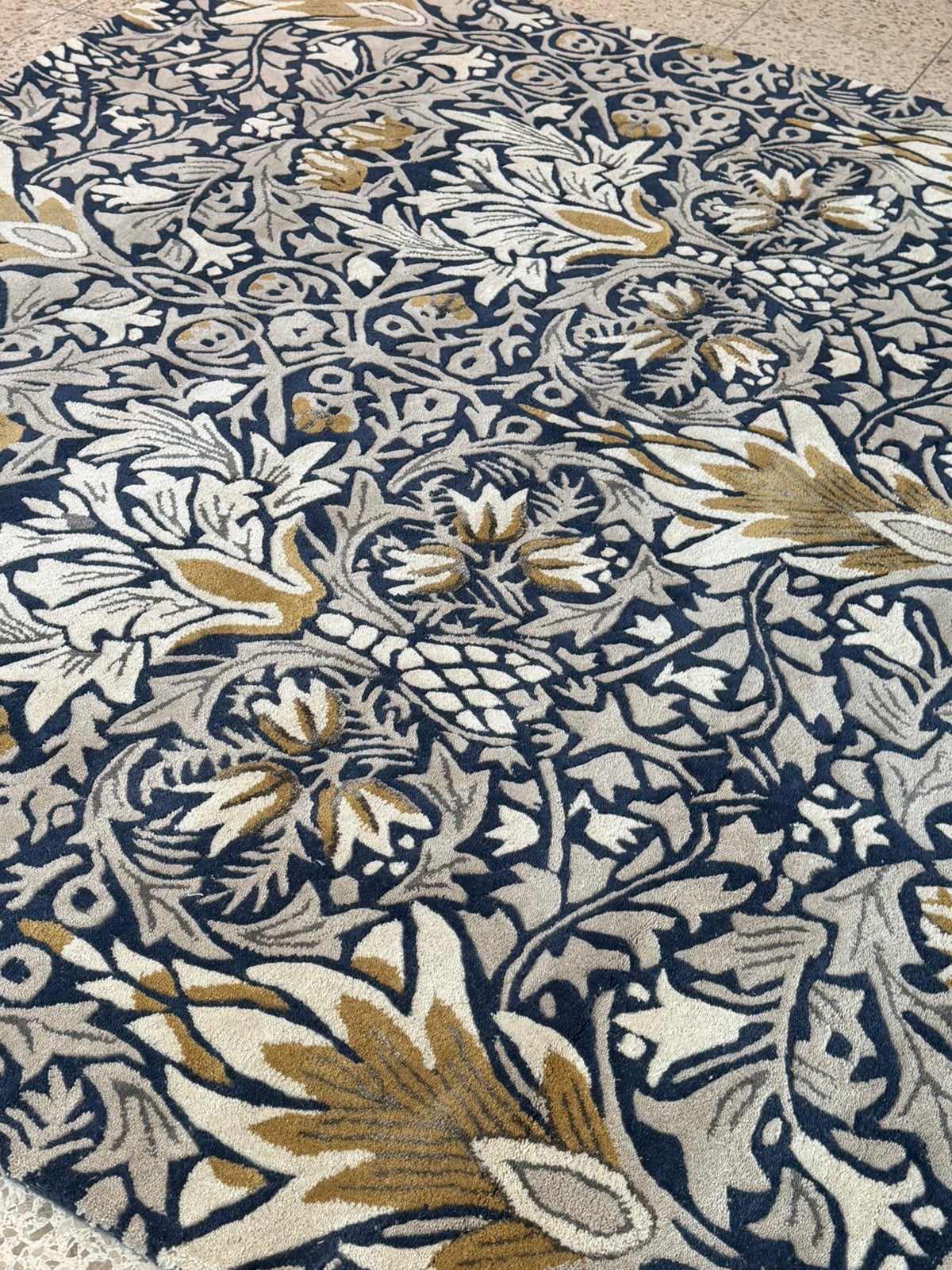Brink en Campman Morris & Co tapijt Snakeshead Indigo, Huis en Inrichting, Ophalen, Nieuw, Rechthoekig, 200 cm of meer